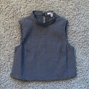 Cropped high neck top